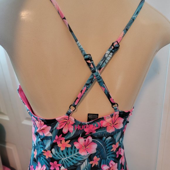 NWOT Hurley Girl's UPF 50+ One-Piece Swimsuit Multicolor - Picture 5 of 12